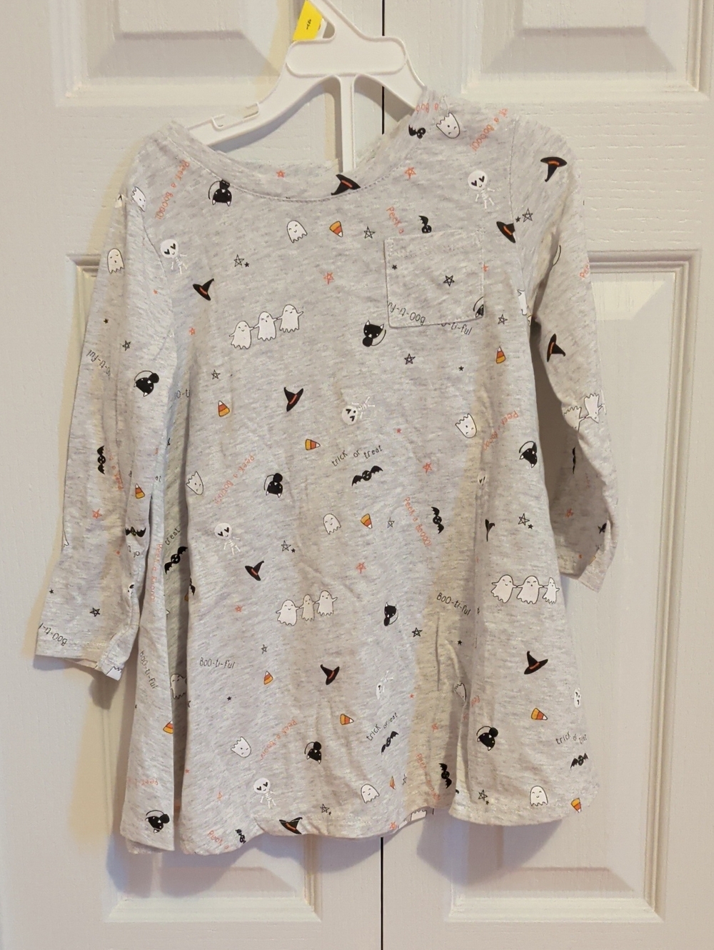 George Gray Long-Sleeve Halloween Ghost Print Dress